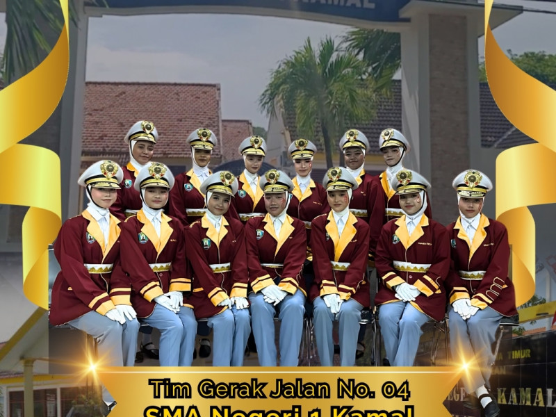 Tim Gerak Jalan Putri SMAN 1 Kamal Raih Juara 3 pada Kejuaraan Gerak Jalan HUT ke-80 RI Tingkat SMA/SMK Kecamatan Kamal